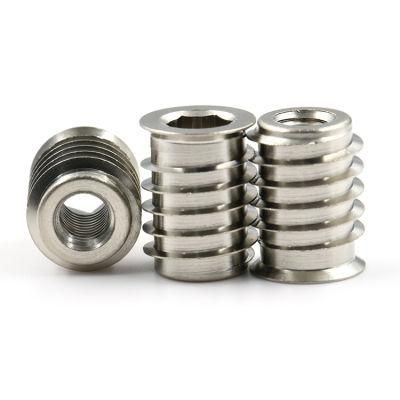 Countersunk Head Zinc Alloy Furniture Screw-in Nut Zinc Alloy Threaded Furniture Wood Insert Nut