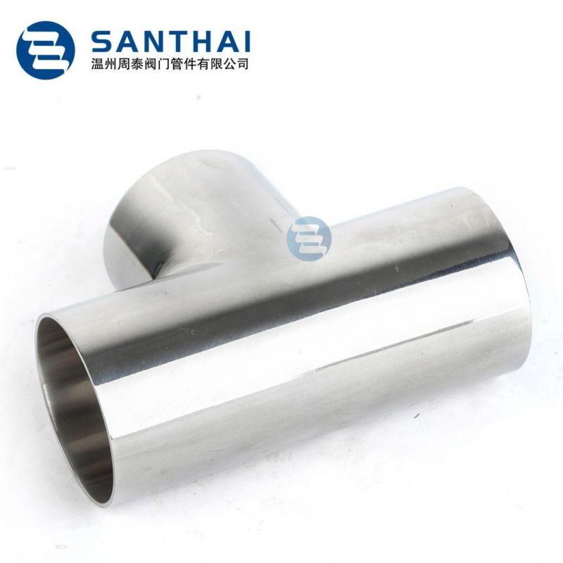 Santhai DIN SMS 3A Idf ISO Sanitary Stainless Steel Food Grade Mirror Polish Matte Weld Clamp Thread Equal Pipe Tee Former