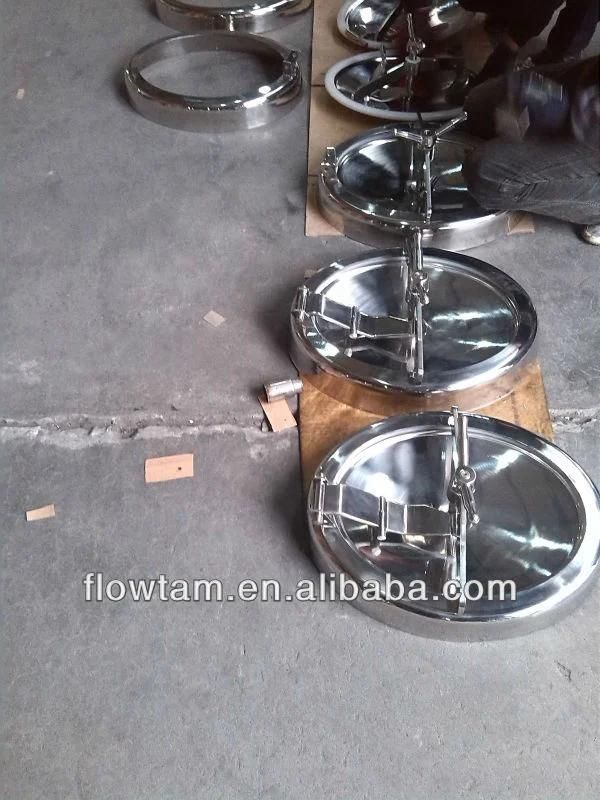 Hygienic Stainless Steel Tank Manway Cover with Sight Glass Manhole Cover