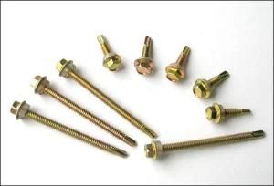 Color Zinc Plated Hex Head Flange Self Drilling Screws with Washers