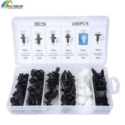 Car Fastener Clip 6 Size Mixed Car Body Push Retainer Pin Rivet Bumper Door Trim Panel Retainer Auto Fastener Kit