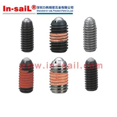 Slotted Ball-Nose Spring Plungers with Steel Body and Nylon Plastic Nose 84805A51