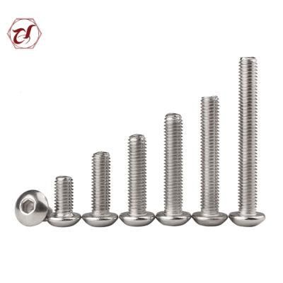 Common Bolt Button Head 304 Stainless Steel ISO 7380 Scoket Screw