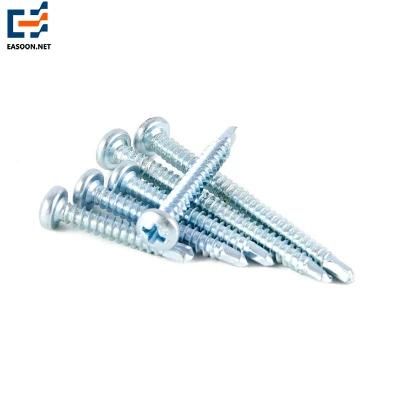 Pan Head Self Drilling Screw with Phillips Zinc Plated Coarse Thread Screw