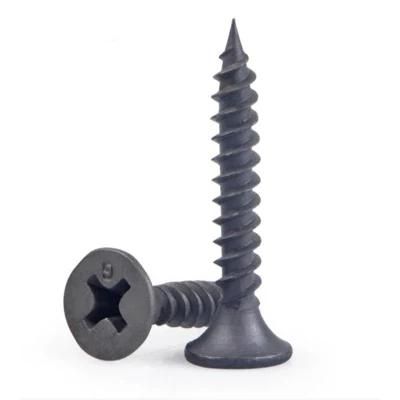 3.5*32 Round Xinruifeng Plastic Bag/Small Box/Bulk Packing Wood Screws Bugle Head Black/Grey Phosphated