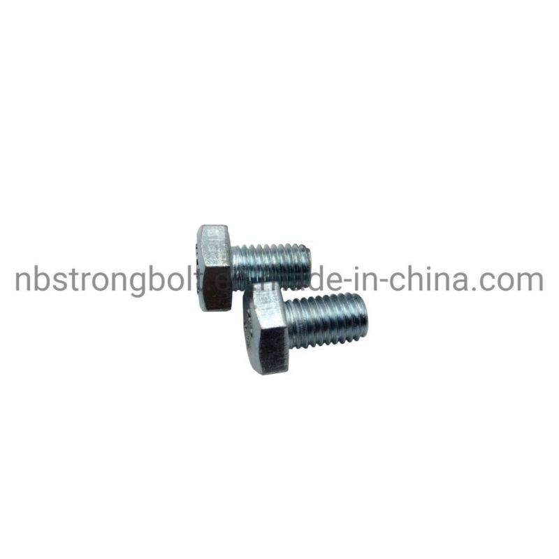 DIN933 Hex Bolt Gr. 8.8 with White Zinc Plated Cr3+ M8X10