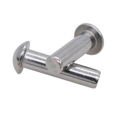 GB867 2.5mm Full Thread Plastic Dome Contact Silver Round Solid Rivet Nut