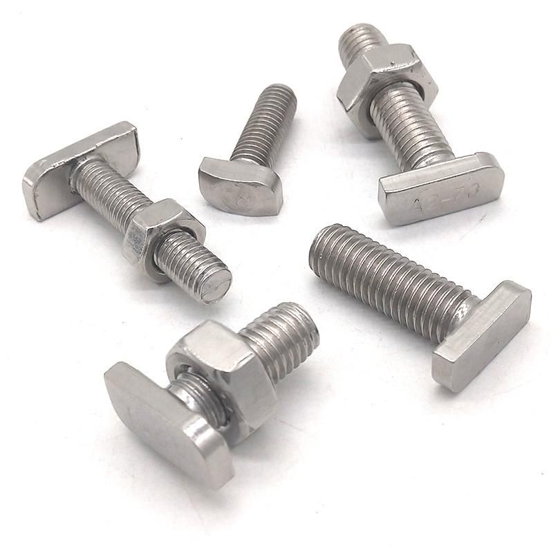 M4~M52 Stainless Steel 316 304 Square Head T Bolt