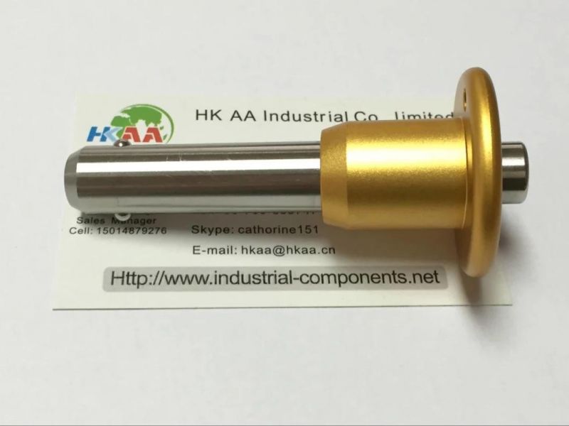 Black Anodized Spring Lock Pull Plunger Pin, Indexing Plunger