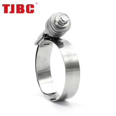 20-32mm Range Heavy Duty Worm Gear Hose Clamp Adjustable Stainless Steel-304 Constant Tension Pipe Clamps, for Air Ducting, Fuel Line, Automotive