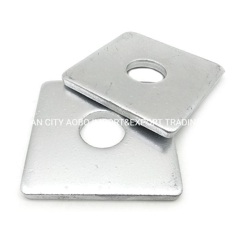 Customized 304 Stainless Steel Round and Square Chamfer Flat Washer