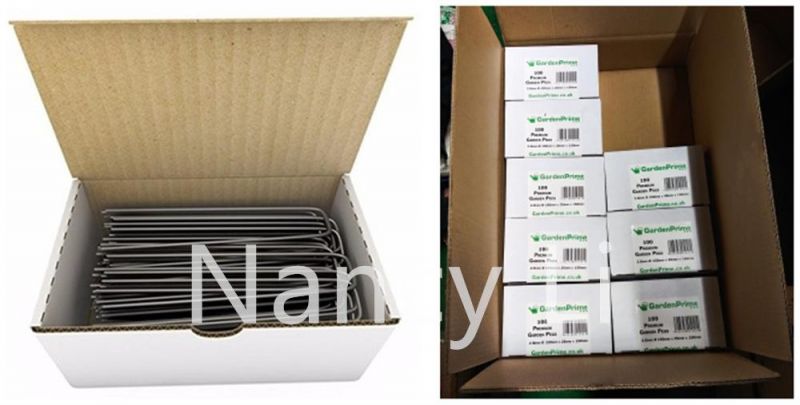 12"X1"X12"-9 Guage Galvanized Landscape SOD Staple Garden Stakes 100 PCS/Box