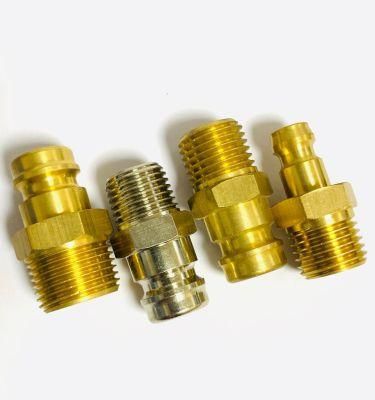 Hasco Plug Brass Mold Quick Release Coupling Copper Pipe Fitting with Male Thread