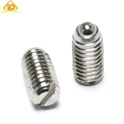 Stainless Steel High-Torque Long Ball Nose Slotted Groove Manual 10mm Load Point Spring Plunger