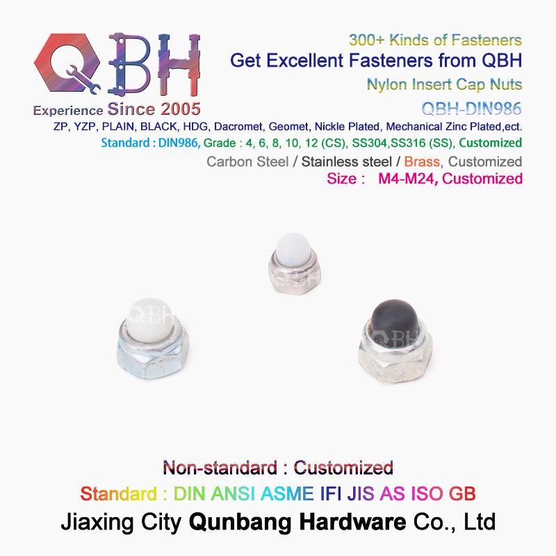 Qbh CS Ss DIN 986 Non-Metallic Nylon Insert Cap Nuts