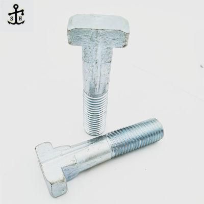 Chinese Manufacturer Factory Carbon Steel HDG Plain T Head Bolts