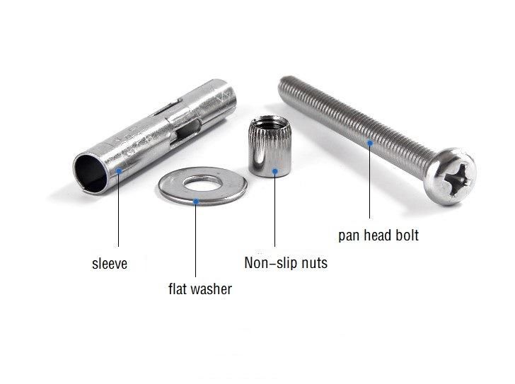 Stainless Steel Phillip Pan Head Expansion Anchor Bolt for Construction