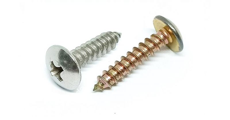 M3 M4 M5 M6 Truss Head Bright Blue Zinc Plated Hardened Woodworking Screw
