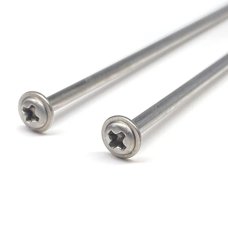 Stainless Steel Pan Washer Head Phillips Extra Long Screws