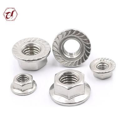 Hexagon Head DIN6923 A2 304 Stainless Steel Flange Nut/GB6177.1 Flange Bolt/SS316 Flange Nut