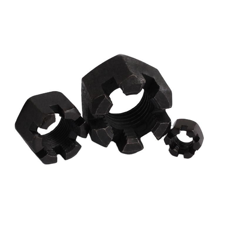 DIN935 Castle Nut Hex Slotted Nut Hex Nut with Groove Carbon Steel Zinc Plated Galvanized