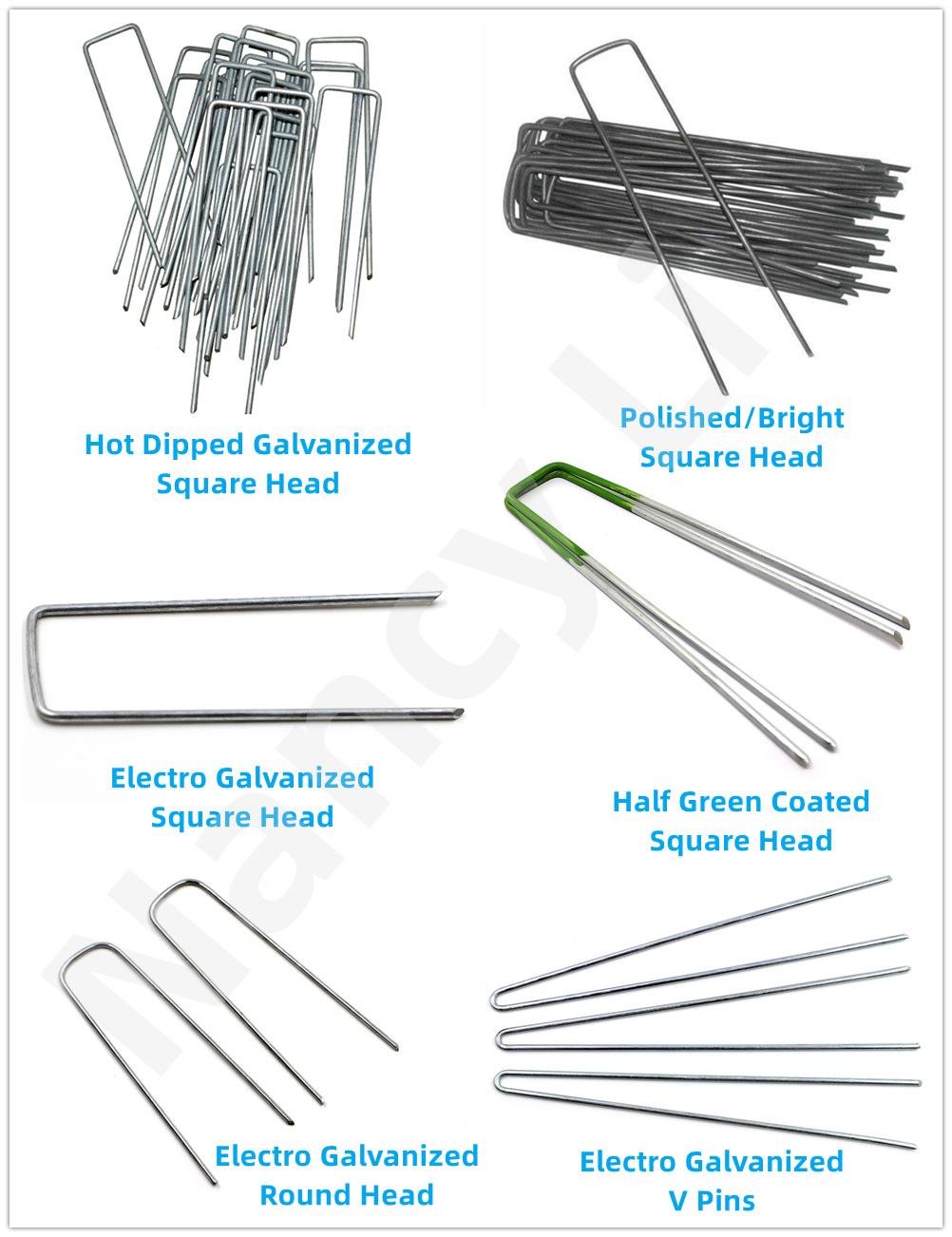6"X1"X6" 11ga. Black Carbon Steel Landscape SOD Staples 100PCS/Bag