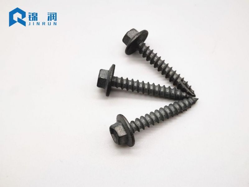 Dacromet Hex Flange Self Tapping Screw Cut Thread