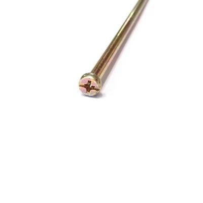 Color Zinc Plated Small Pan Round Phillips-Slotted Head Extra Long Screws