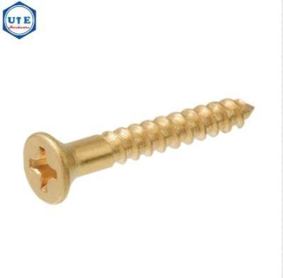 Brass Material H62/H60 High Quality Csk Head Phillips Drives Wood Screw/Coach Screw/Self Tapping Screw DIN7997