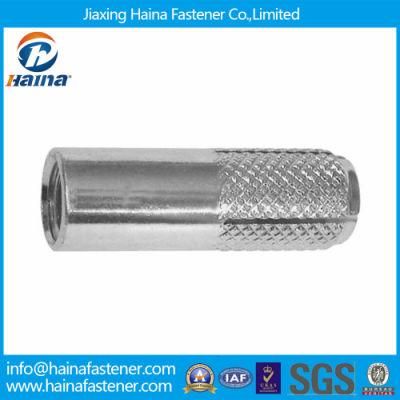 High Strength Steel Zinc Plated Drop in Anchor with Knurling