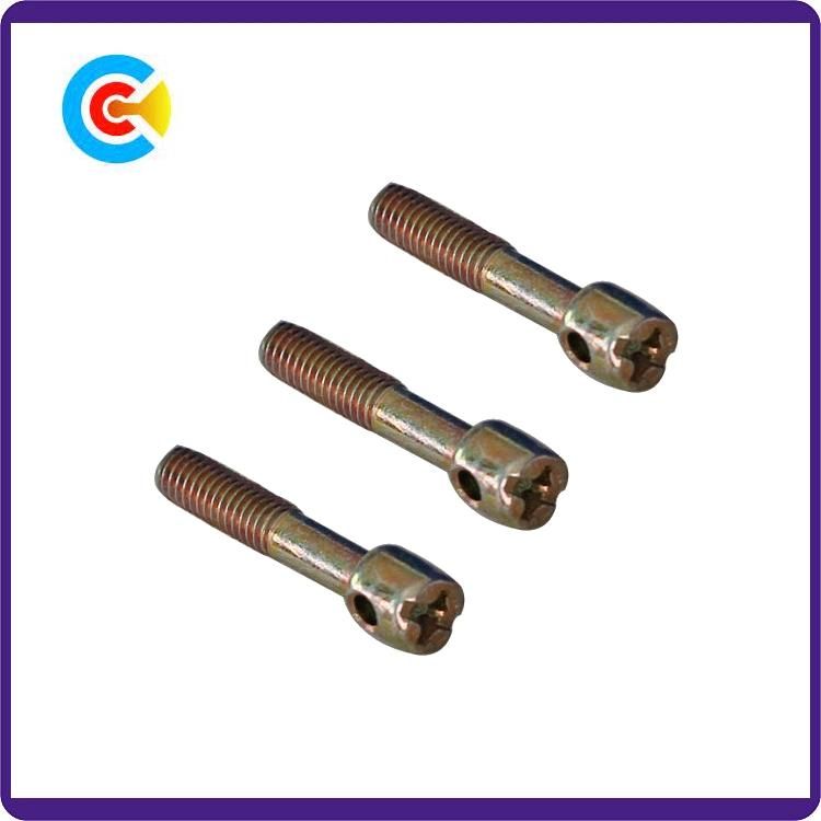 DIN/ANSI/BS/JIS Carbon-Steel/Stainless-Steel Cross Flat Pad Combination Lead Seal Screw