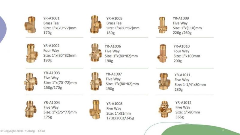 Five Way Check Valve Connector Brass Nickel Plated