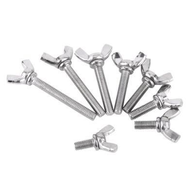 Wing Bolts 5PCS M6 DIN316 Carbon Steel Thumb Butterfly Wing Hand Bolts Screws (M6X16mm)