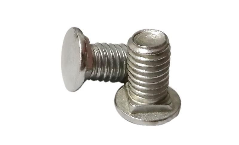 Steel White Zinc Plated Flat Head Square Neck Carriage Bolts Screws