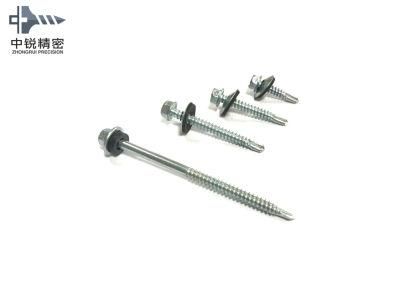 Good Quality Roofing Screw St Type Bsd for Wood with EPDM Washer Size 5.5X25mm Zinc Plated DIN7504K Self Drilling Screw
