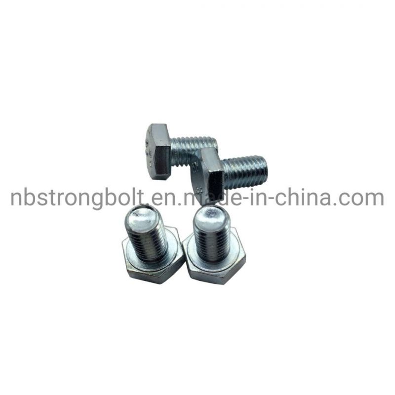 DIN933 Hex Bolt Gr. 8.8 with White Zinc Plated Cr3+ M6X12