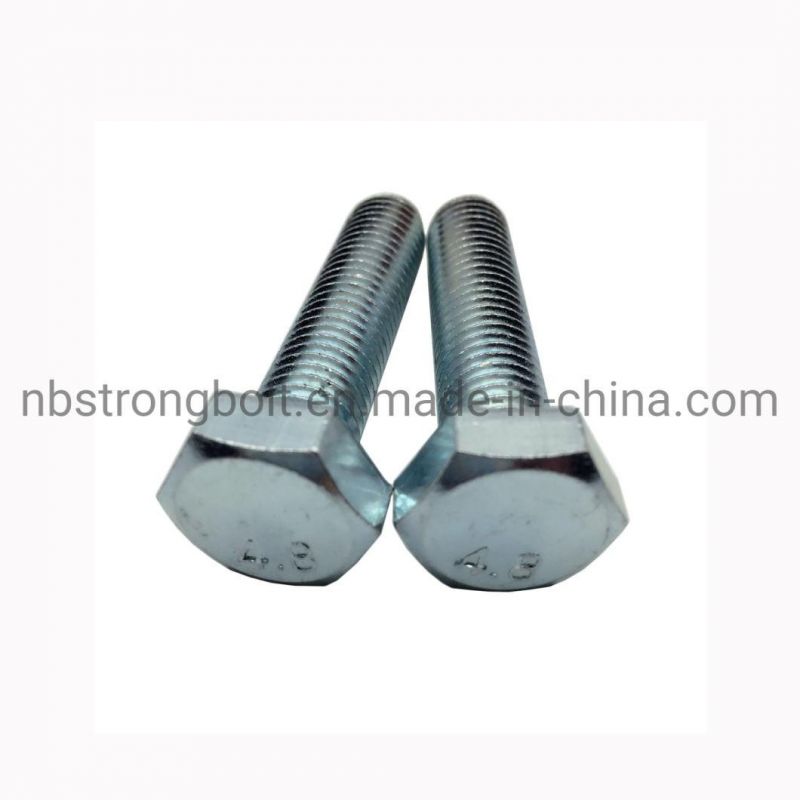 DIN933, Hex Cap Screw Gr. 8.8 with White Zinc Plated