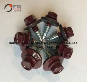Small Hex Head Self-Drilling Screw with Empd Washer Zinc Plated, Good Quality