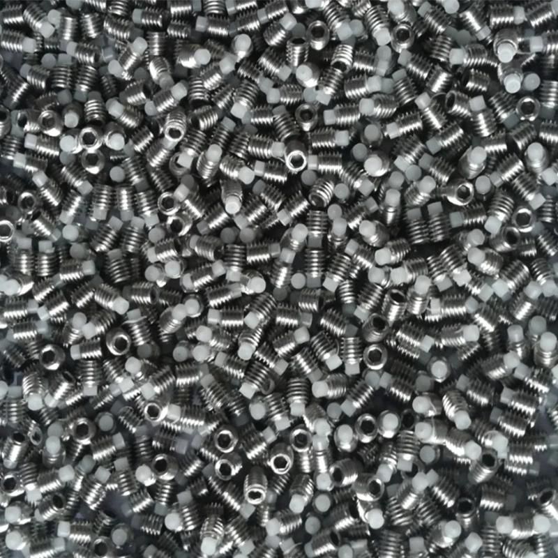 Stainless Steel All Size Flat Silver Plated Set Ss Nylon Tip Grub Screw