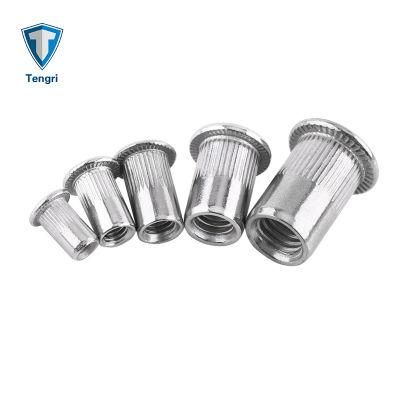 ISO13918 Stainless Steel Knurled Round Body Flat Head Rivet Nut