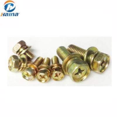 DIN6921 Brass Philips Head Bolt with Washer