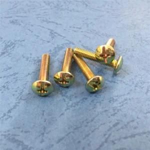 Truss Head Phillips Recess Handle Screw in Yellow Zinc