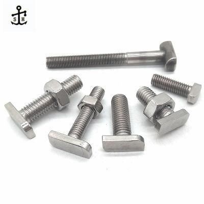 DIN 186 T Bolt M6 Hammer-Head T-Bolt Stainless Steel Made in China