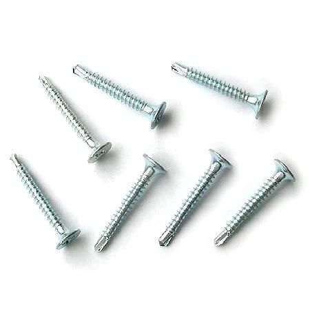 Flat Countersunk Head Bugle Head Self Drilling Screw with Rib. Zinc Plated. Galvanized. C1022