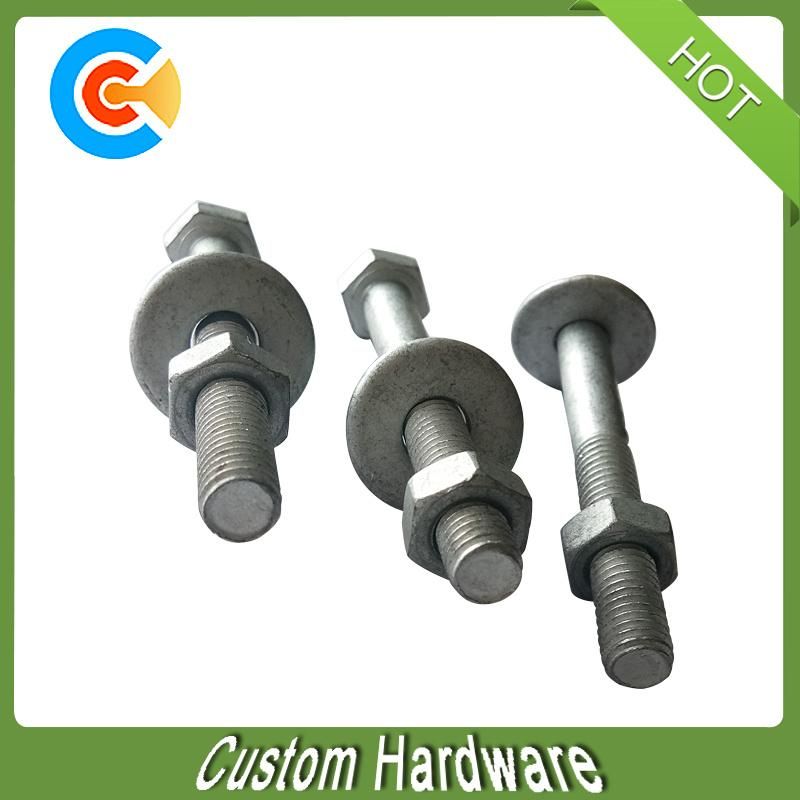Carbon Steel M8 Surface Dacromet Hex Nut Bolt with Washer