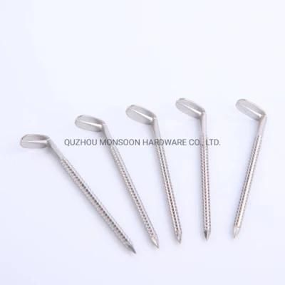 Stainless Steel Right Angle Nails Plain Elbowing Ring Shank Nails