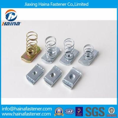 Zinc Plated Carbon Steel Square Head Short Spring Nut