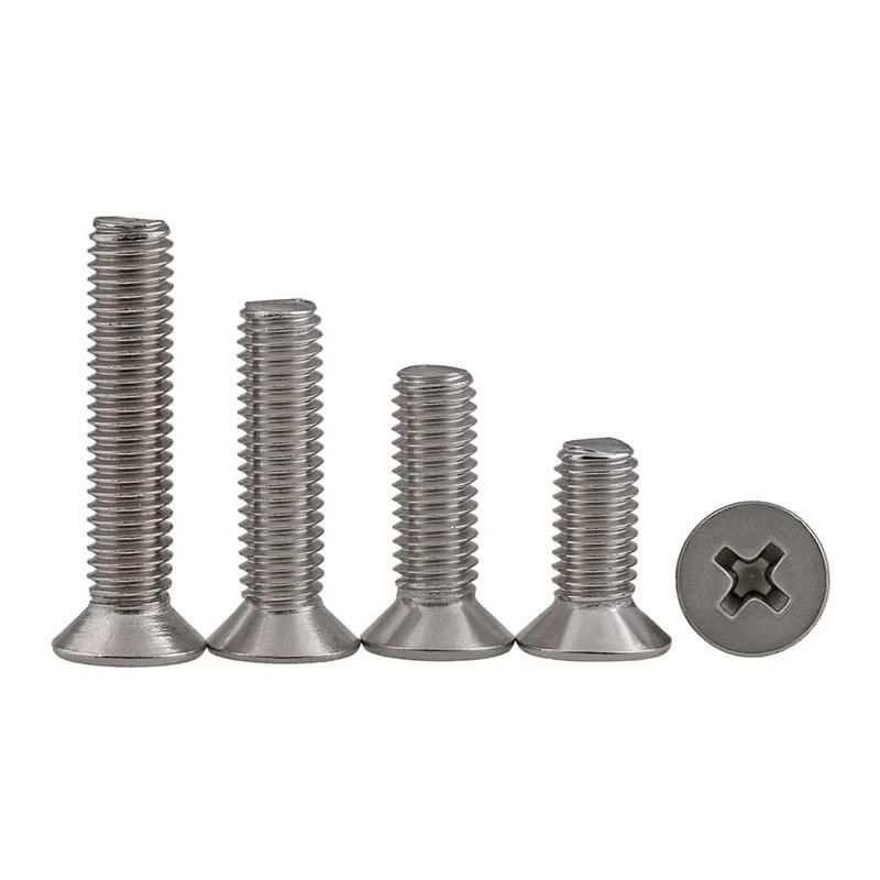 High Quality Cross Recessed Countersunk Head Screws Stainless Steel DIN965 Philips Flat Head Machine Screw GB819-85