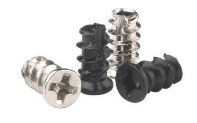 Carbon Steel Nickel Plated / Iron Black Cross Flat Head Tapping Screw