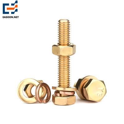 H65 Brass Hex Bolt Brass Screw Brass Nails M2.5 M4 M6 Bolts and Nuts